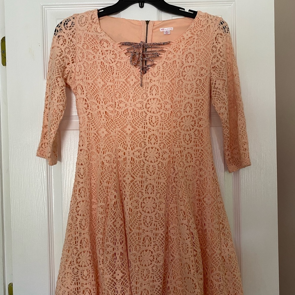 Pink lace dress